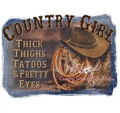 Sublimation Print Design Country Girl Ready To Press Heat Transfer • $2