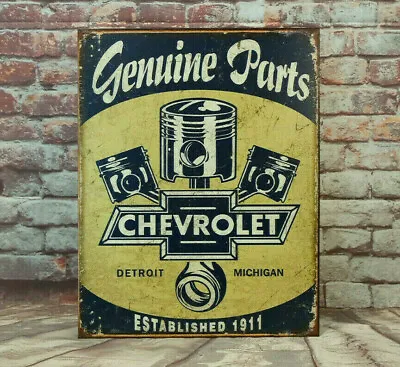 Chevrolet Genuine Parts Piston Metal Sign For Garage Shop Made In America • $9.99