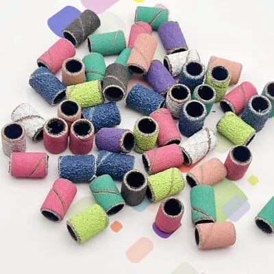 100pcs Nail Art Sanding Bands Set For Nail Drill Machine Bits Manicure Pedicure • $6.78