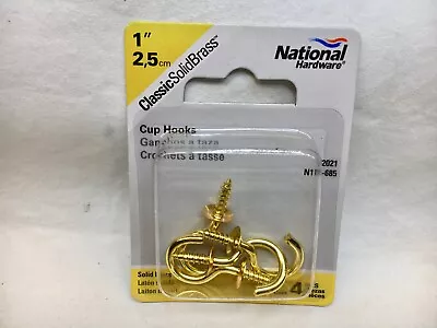 National Cup Hook 1 Inch. N119-685  4 Pieces • $7.99