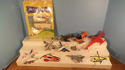 Toy Airplane & Helicopter Lot ~ Matchbox ~ Delta ~Vintage~Current ~ Airport Mat • $12.95