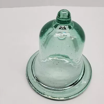 Vintage Green Glass Garden Cloche Bell Jar Dome Small 4”x4” • $34.97