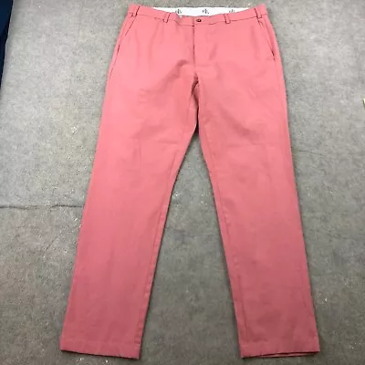 Lauren Ralph Lauren Pants Men 36x32 Pink Anti Slip Flat Stretch Black Label Golf • $22.89