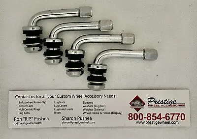 90 Degree Chrome Valve Stems / 2 In Long / Set Of 4 Part # 2991-2 Free Shipping • $19.95