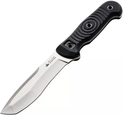 Kizlyar Vendetta Fixed Satin AUS-8 Stainless Blade Black G10 Outdoor Knife 0221 • $119.95