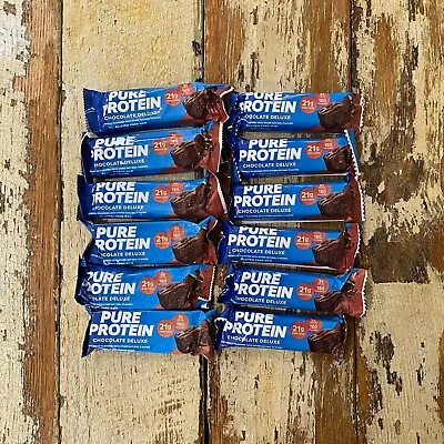 12 Pure Protein Bars Chocolate Deluxe Gluten Free 1.76 Oz Each Best By 03/24+ • $16.95