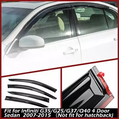 For Infiniti G35 G37 G25 Sedan Window Visor Rain Guard Deflector Cover 2007-2015 • $31.95