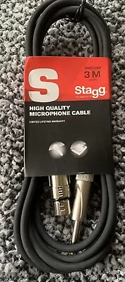 Stagg/Stagecore 3M Female XLR To 6.3mm Jack Microphone Lead -  Cable DJ PA Disco • £7