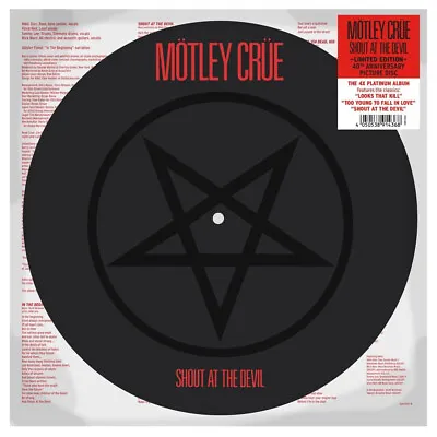 Motley Crue - Shout At The Devil - 40TH ANNIVERSARY PICTURE DISC NEW SEALED LP • $43.99