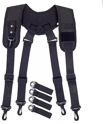 Tactical Duty Belt Harness Suspenders Padded Tool Belt Suspender Heavy Duty Work • $26.92