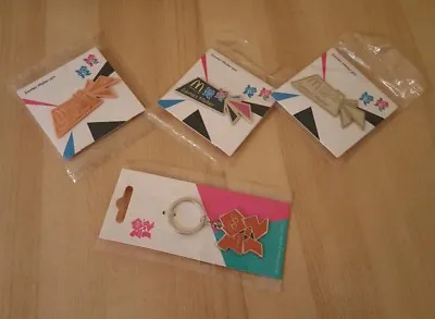 4 X Olympic Games Maker 2012 Collector Pins & Keyring In Original Packaging  • £12