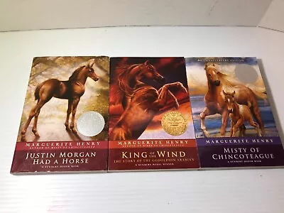 B Marguerite Henry Lot Of 3 Horse Stories John Newberry Honor Books • $8.99