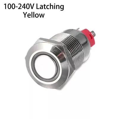 Push 3V 5V 9V 12V 24V 110V 220V LED Momentary/Latching Metal Button Switch 12mm • $6.89