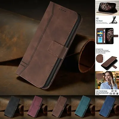 Case For Samsung J4 J6 Plus J5 J6 Retro PU Leather Flip Wallet Stand Phone Cover • $11.76