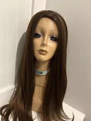 3/4 Half Fall Full Wig Long Layered Hair Piece Medium Brown #4/27/30 • $57