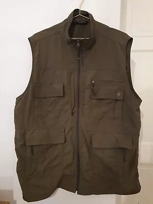 Peter Storm Utility Khaki Vest Gilet Fishing Hunting Safari Men’s Size XXL • £17