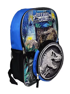 Jurassic World Park Backpack 16  & Lunch Bag Insulated Dinosaur T-Rex Boys • $19.99