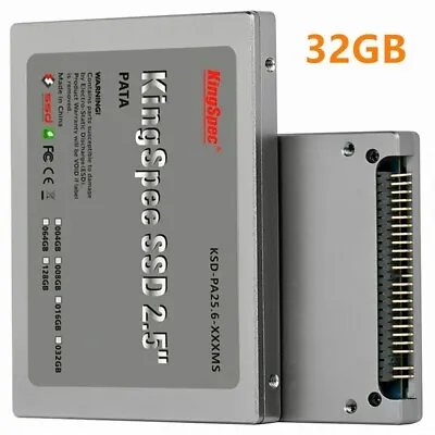 $35.77 • Buy KingSpec32GB 2.5-inch PATA/IDE SSD Solid State Disk MLC Flash SM2236 Controller