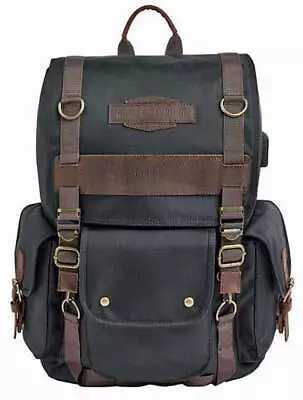 Harley-Davidson Ponderosa Ballistic & Leather Backpack | External USB - 93813 • $113.39