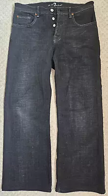 7 Seven For All Mankind - Men's Black Stretch Baggy Jeans - 31x30 - Free S&H • $34.99