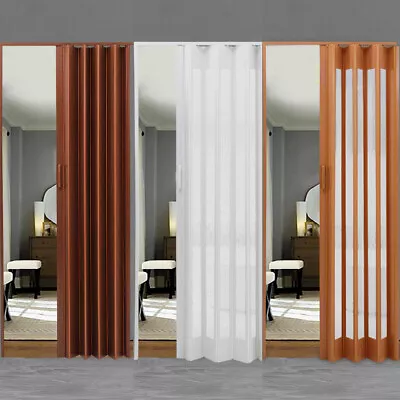 Folding Door PVC  Internal Doors Sliding Concertina Accordion Panel Magnetic • £45.95