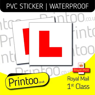 £1.95 • Buy 2 X LEARNER STICKER L Plate Stickers Legal Learner Driver Sticker Self Adhesive