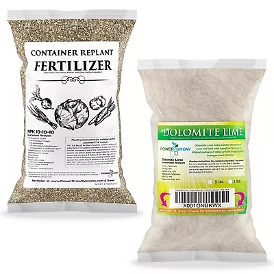 Replant Kit - EarthBox Or Container - PREMIUM Dolomite Lime And Fertlizer Combo • $13.99