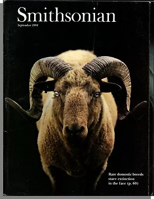 Smithsonian - 1994 September - Vanishing Livestock Breeds The Florida Scrub    • $4.99