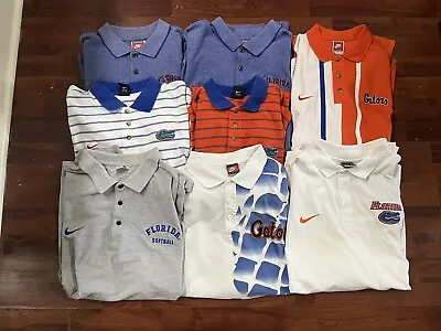 Lot Of 8 Vintage Nike Florida Gators Coaches Polo Shirts • $350