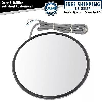 8.5  Round Convex Mirror Stainless Steel LED Light W/ Bracket Passenger Side • $31.99