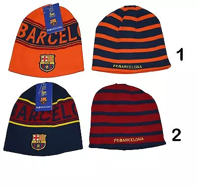 Fc Barcelona Beanie Hat Reversible Pom Official Winter Skull Cap Authentic Messi • $14.99