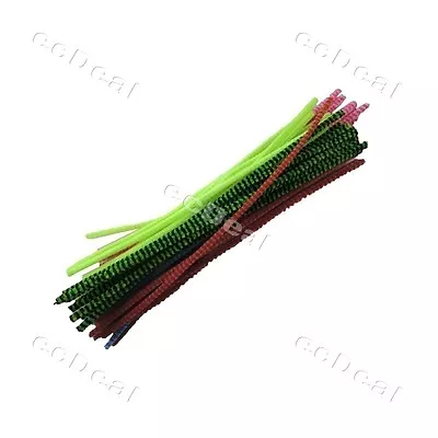 A Pack Of 50 Pcs Chenille Pipe Cleaners Art Craft 30cmL Style A • $5.95