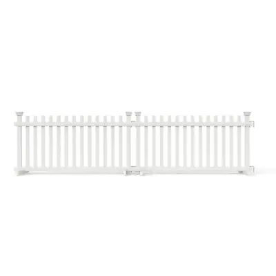 Zippity Outdoor Products Fence Panel Kit Portable White Vinyl 4 Ft. W (2 Pack) • $88.81