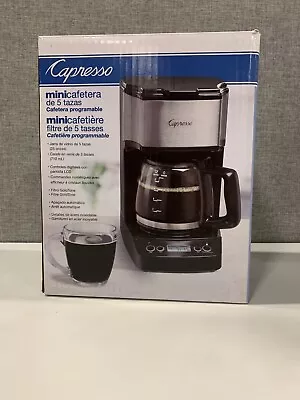 Capresso 5-Cup Mini Drip Coffee Maker Black And Stainless Steel • $29.99