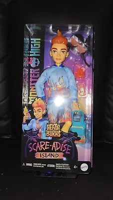 Monster High Scare-Adise Island Heath Burns Doll 12  With Flame Hoodie New • $39.99