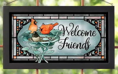 Welcome Friends Stained Glass Art By Marjolein Bastin Wild Wings • $97.46