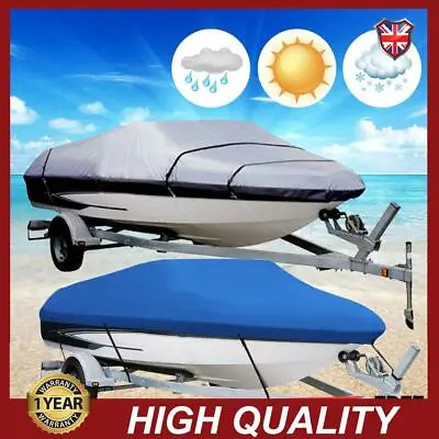£35.99 • Buy Heavy Duty Speedboat Boat Cover Waterproof Fish Ski V-Hull Marine 17-19FT Large