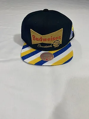 New Black Mitchell & Ness Budweiser Indiana Pacers Adjustable Snapback Hat • $15.51