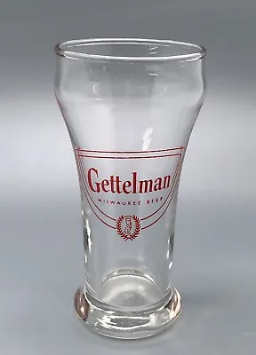 Gettelman Beer Sham Glass / Vtg Tavern Barware Advertising / Man Cave Bar Decor • $19.95