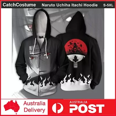 Naruto Akatsuki Uchiha Itachi Cosplay Hoodie 3D Printed Sweatshirts Coat Jacket • $37.99