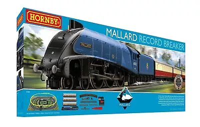 NEW Hornby R1282T Mallard Record Breaker Train Set - Era 3 OO Scale FREE US SHIP • $324.95