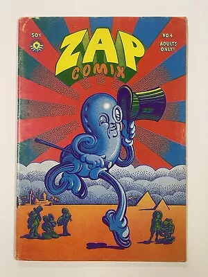 Zap Comix #4. Sept 1969. Apex Novelties. Vg. 2nd Print! Robert Crumb! Joe Blow! • £50