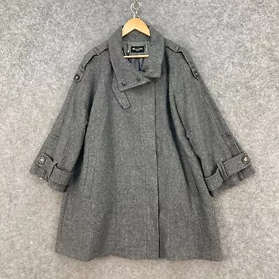 $69.95 • Buy Massimo Dutti Womens Coat Jacket Size 44 / Large Grey Long Sleeve Zip A3702