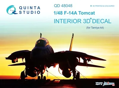 1/48 Quinta Studios 3D Interior Decal #48048 F-14A Tomcat For Tamiya • $34.99