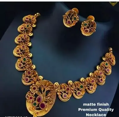 $27.30 • Buy Gold Plated Bollywood Kundan Choker Necklace  Indian Wedding Jewelry Earring Set