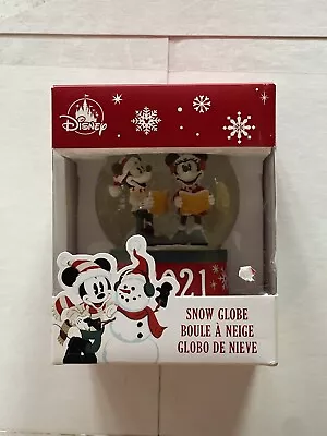 Disney Mickey And Minnie Mouse 2021 Holiday Snow Globe NEW SEALED IN SHIPPER BOX • $14.95