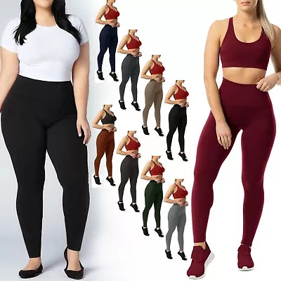 £6.98 • Buy Ladies Thermal Leggings Thick Winter Fleece Lined Warm High Waist Tummy Control 