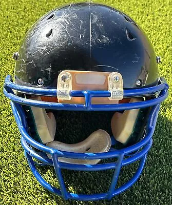 Schutt Recruit Hybrid Football Helmet - Youth Med - Black W/Blue Facemask 2016 • $49.99