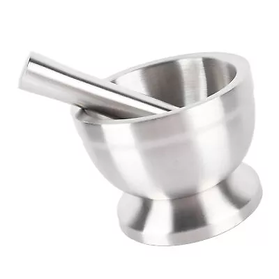 (Split Large Silicone Lid )18/8 Stainless Steel Mortar And Pestle W/Silicone • $51.02
