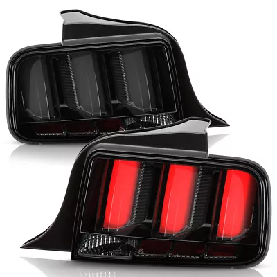 Smoked LED Tube Sequential Signal Tail Lights Lamps For 2005-2009 Ford Mustang • $278.99